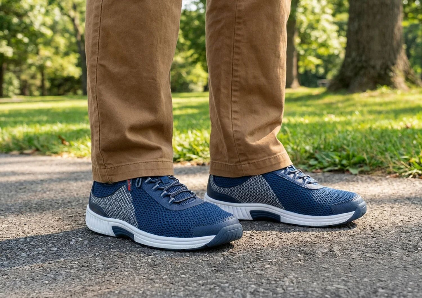 Edgewater - Blue - Footwear Men Sneakers Stretch