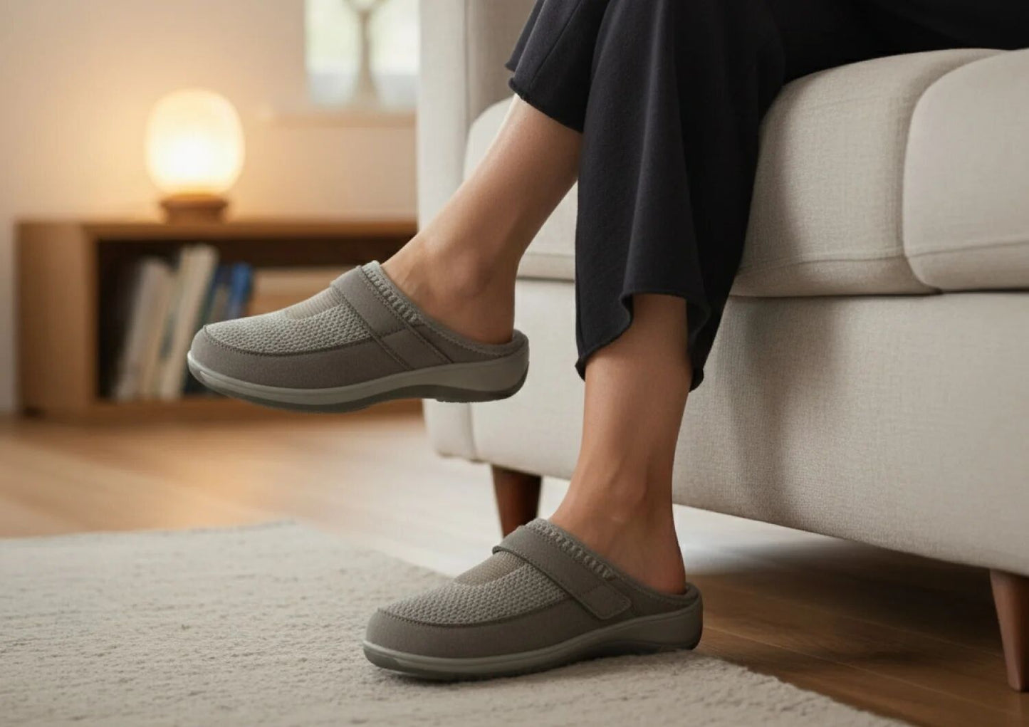 Louise - Beige - Footwear Women Slippers Stretch