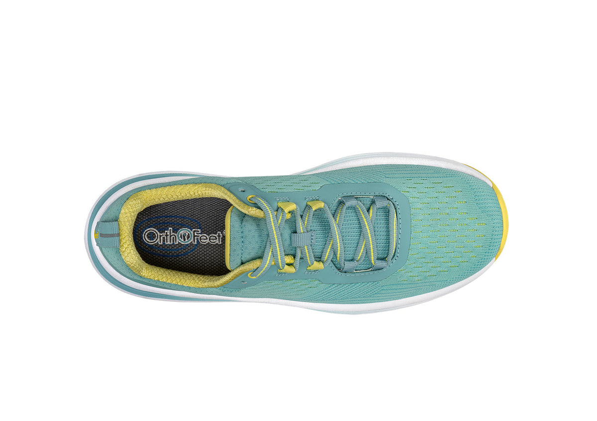 Relay - Turquoise Yellow - Footwear Women Sneakers Stretch