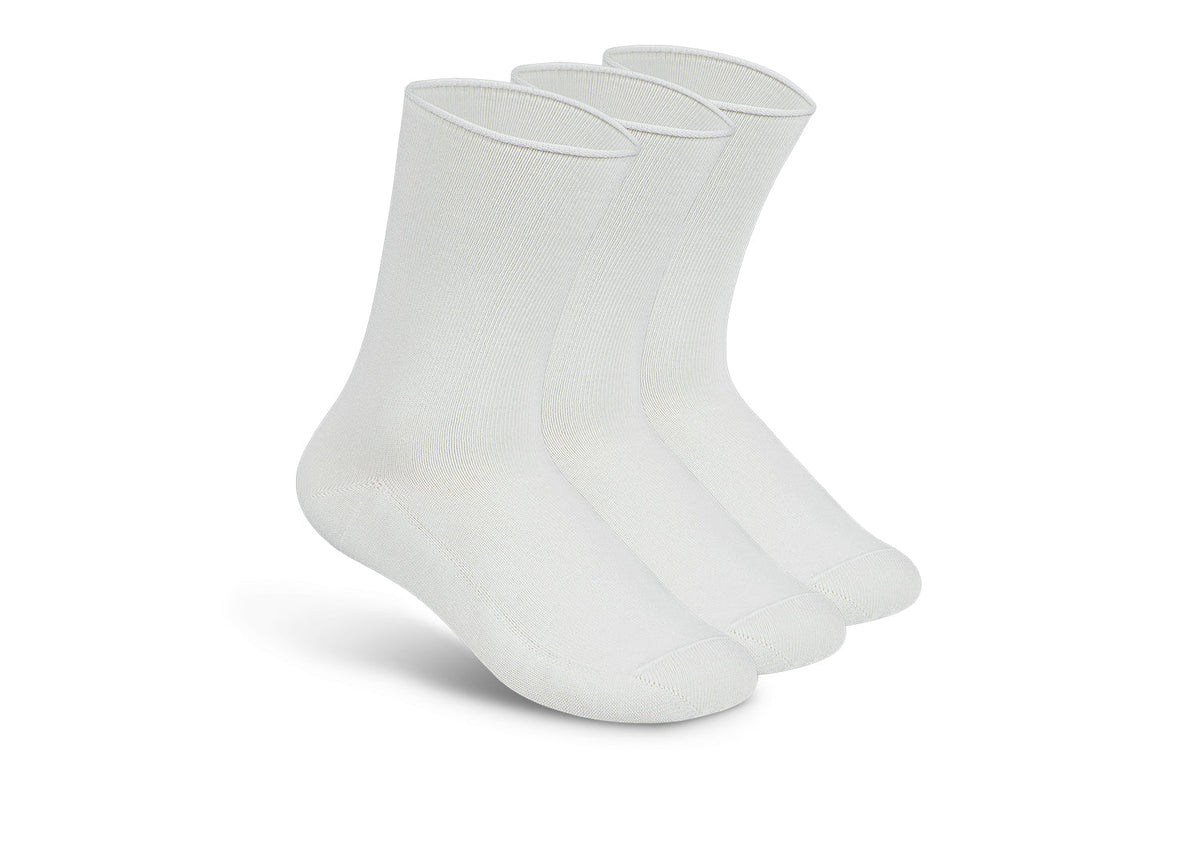 Casual/Dress Diabetic Socks - White - Socks