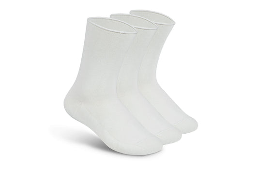 Casual/Dress Diabetic Socks - White - Socks