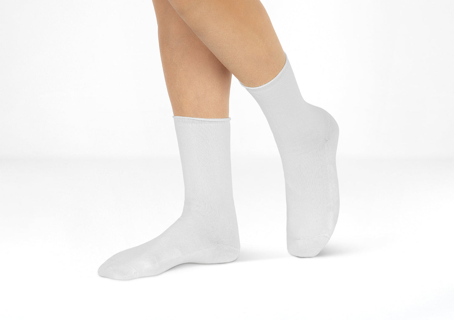 Casual/Dress Diabetic Socks - White - Socks