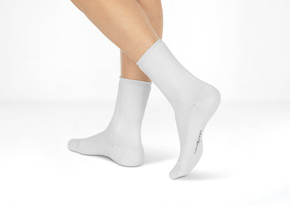 Extra Roomy Diabetic Socks (Thick) - White - Socks