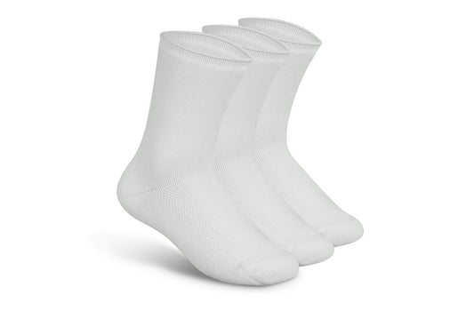 Extra Roomy Diabetic Socks (Thick) - White - Socks