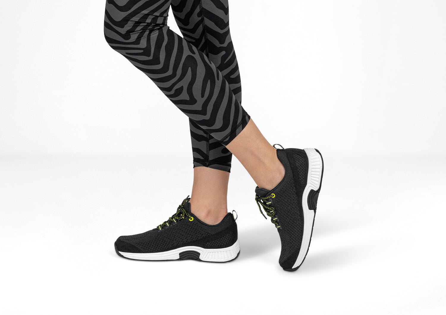 Coral - Black - Footwear Women Sneakers Stretch