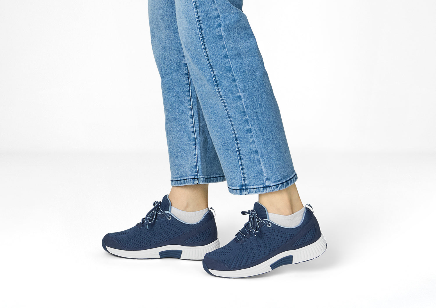 Coral - Navy/Light Blue - Footwear Women Sneakers Stretch
