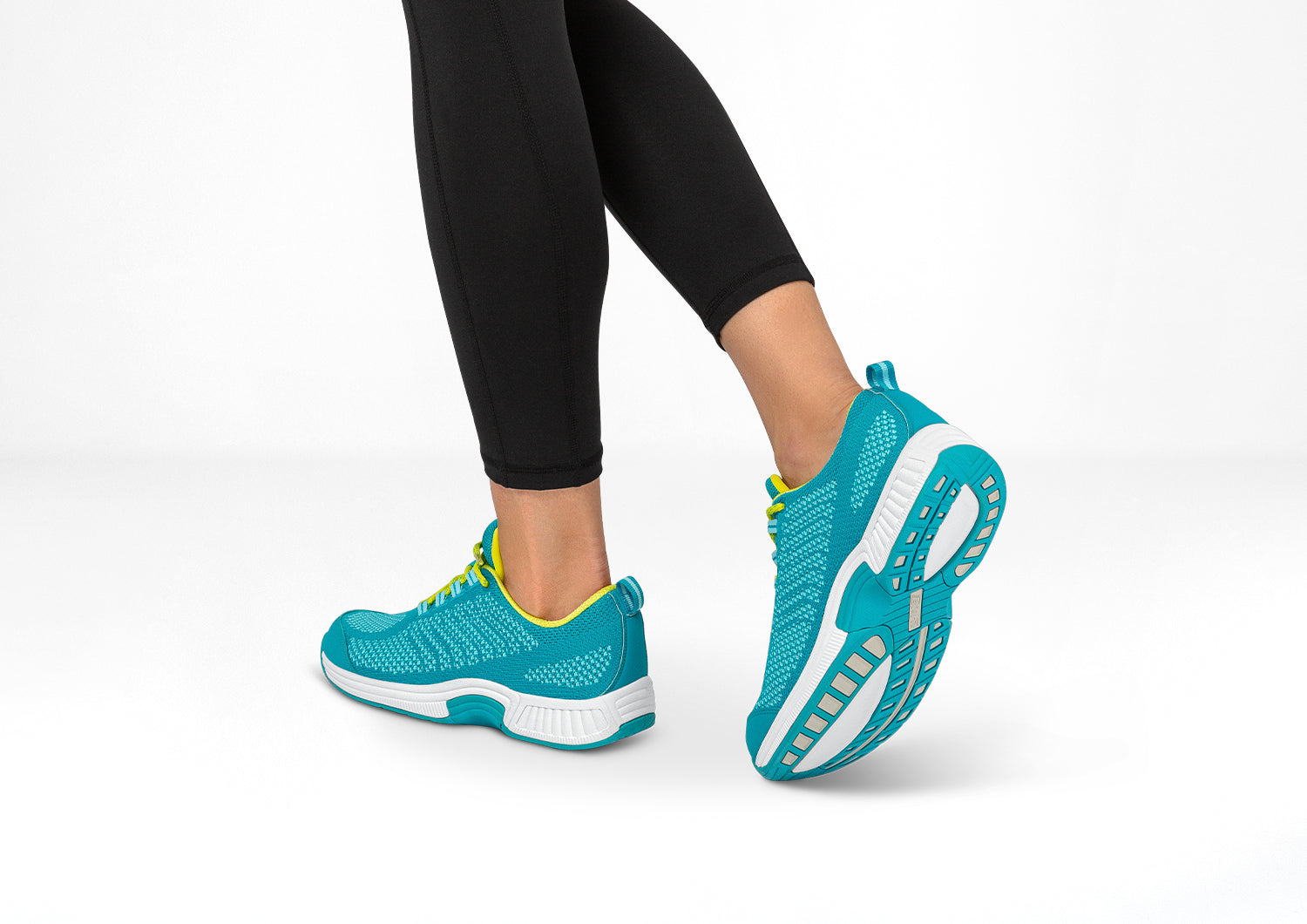 Coral - Turquoise - Footwear Women Sneakers Stretch