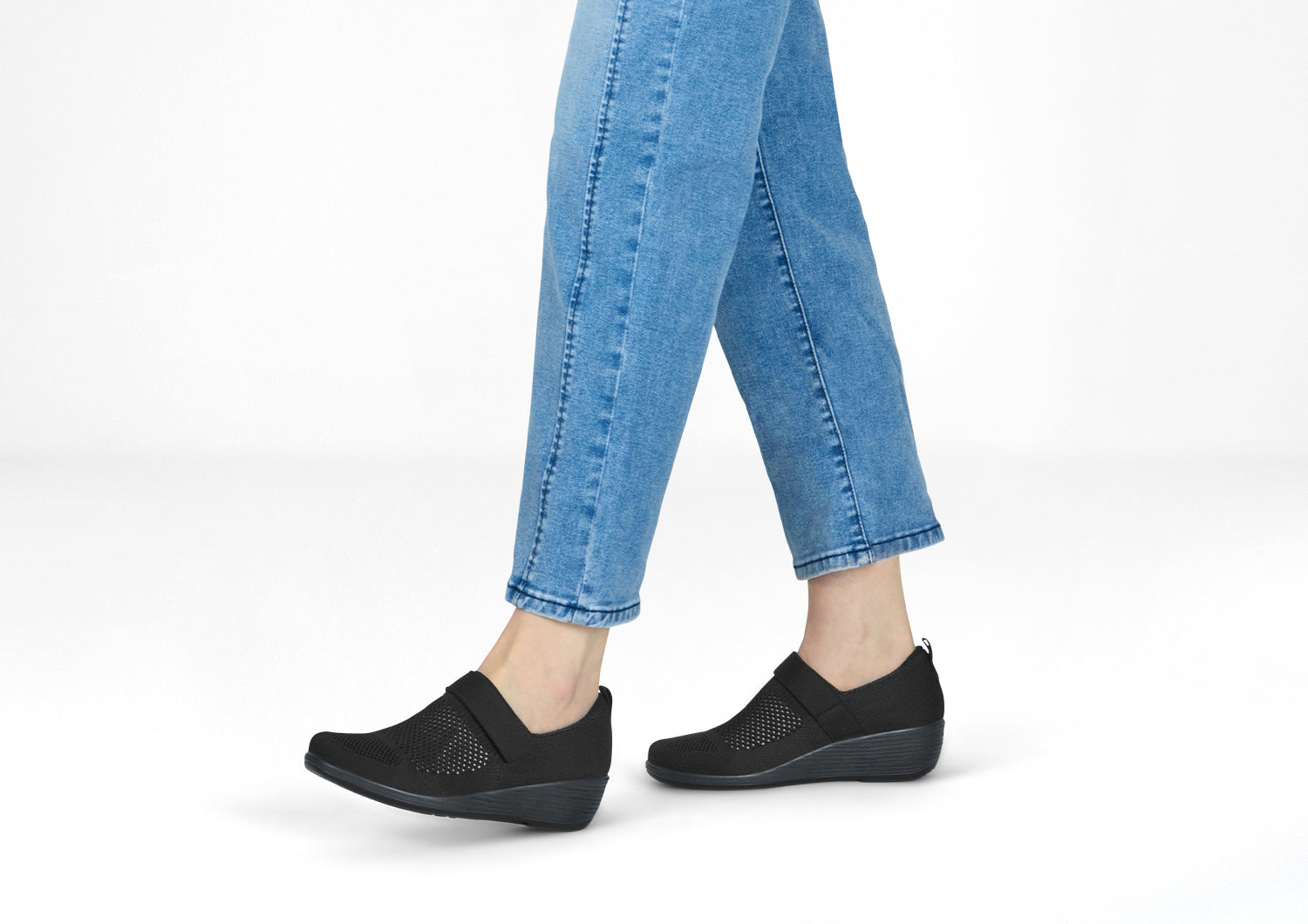 Eve - Black - Footwear Women Casual Stretch