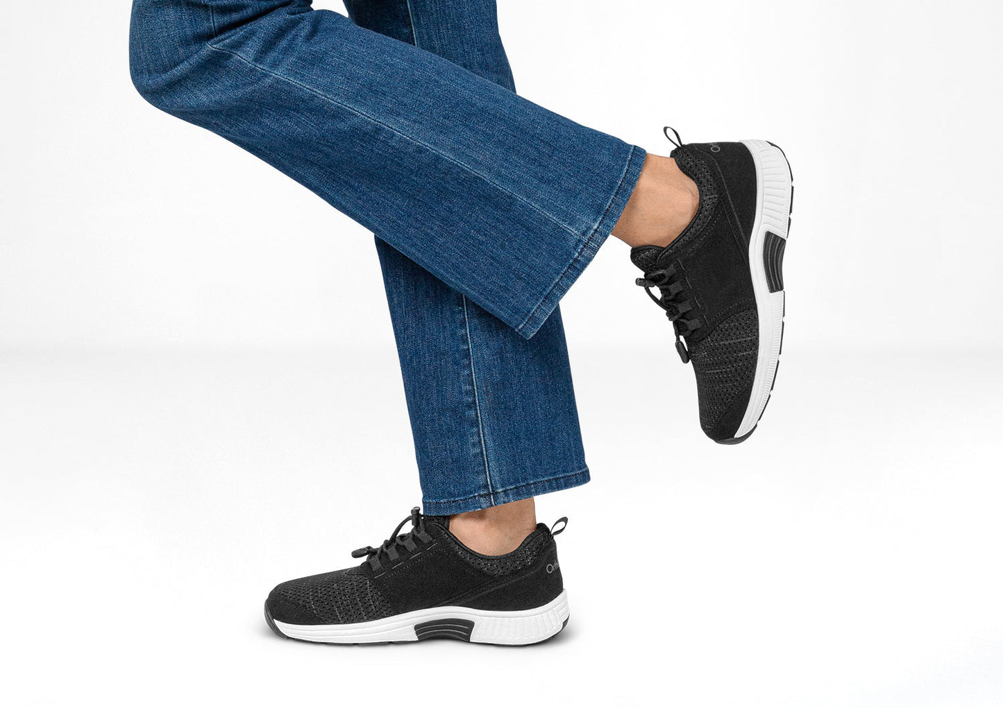 Francis No-Tie - Black - Footwear Women Sneakers Stretch