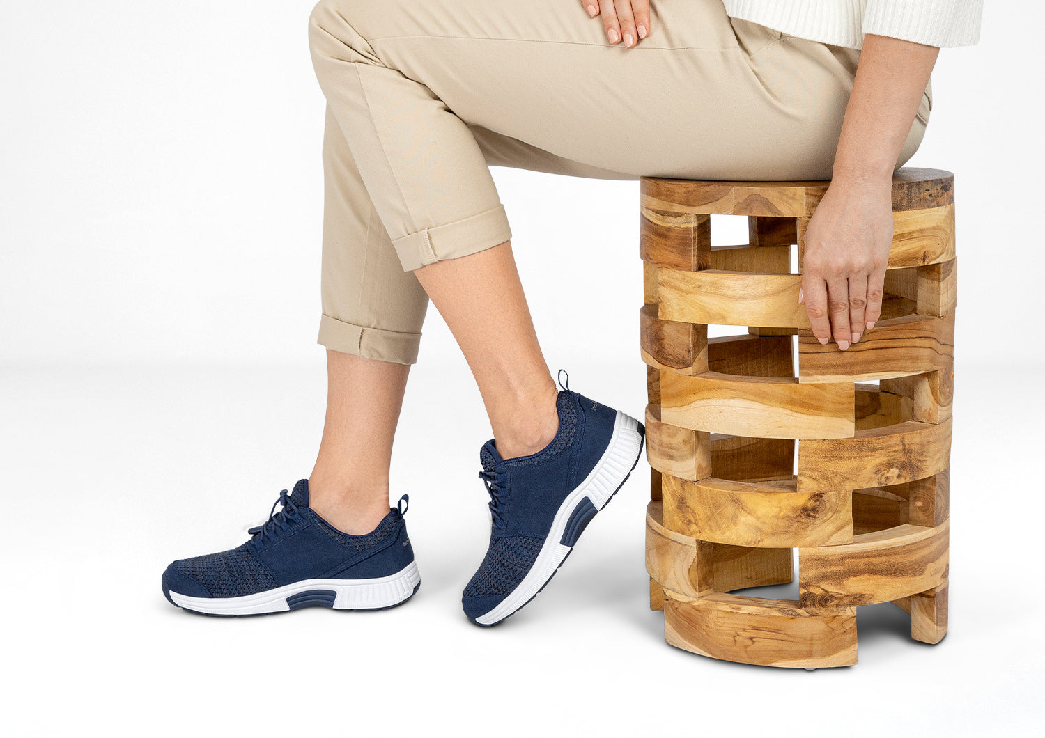 Francis No-Tie - Blue - Footwear Women Sneakers Stretch