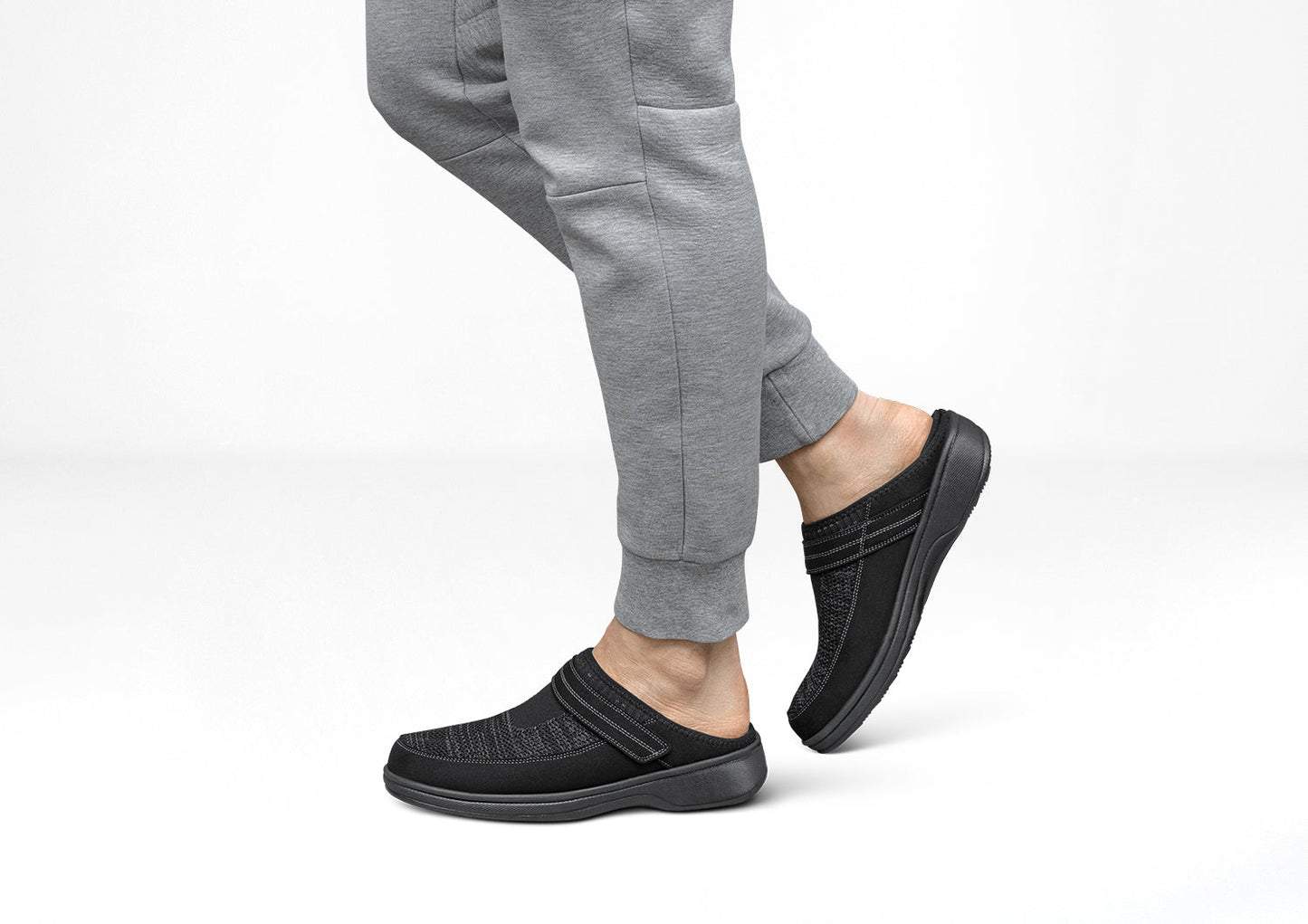 Hudson - Black - Footwear Men Slippers Stretch