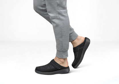 Hudson - Black - Footwear Men Slippers Stretch