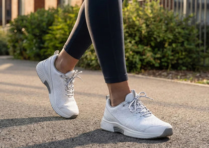 Coral - White - Footwear Women Sneakers Stretch