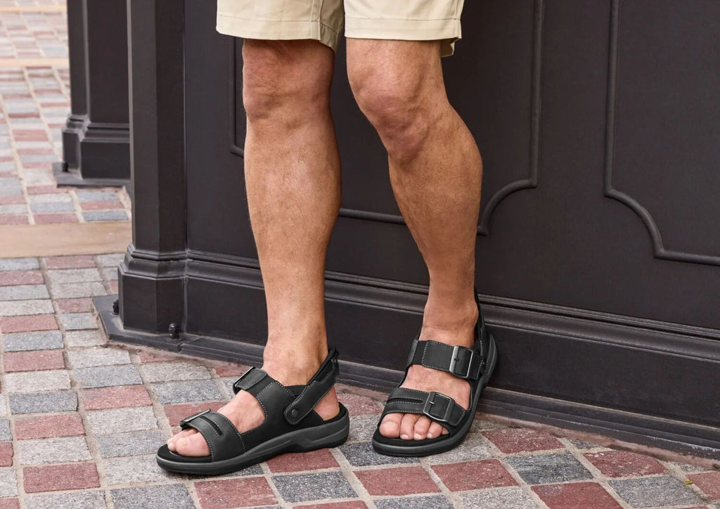 Jupiter Hands-Free - Black - Footwear Men Sandals Heel Strap