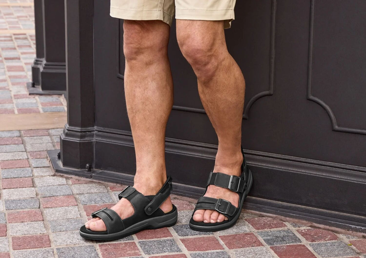 Jupiter Hands-Free - Black - Footwear Men Sandals Heel Strap