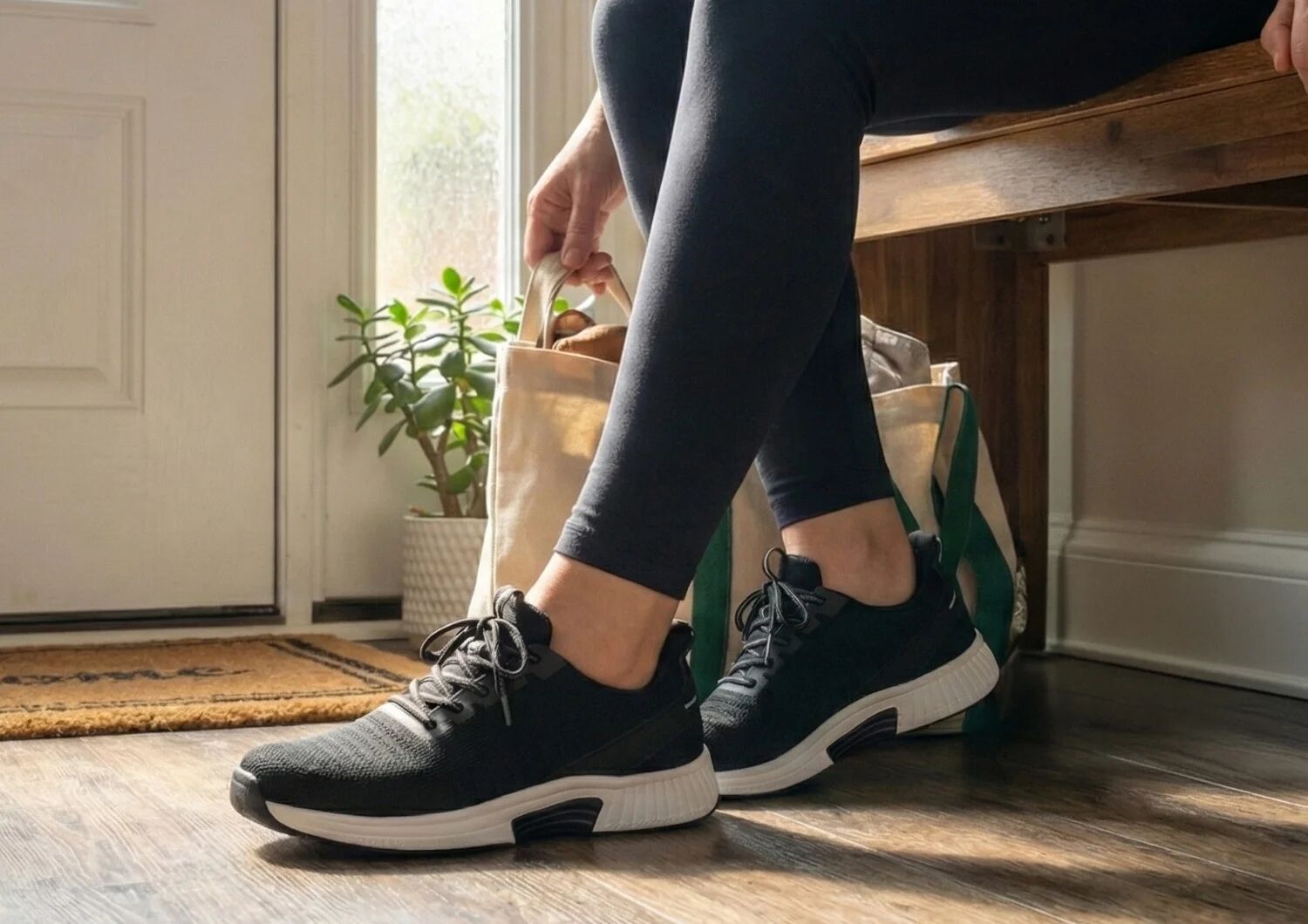 Kita Hands-Free - Black - Footwear Women Sneakers Stretch