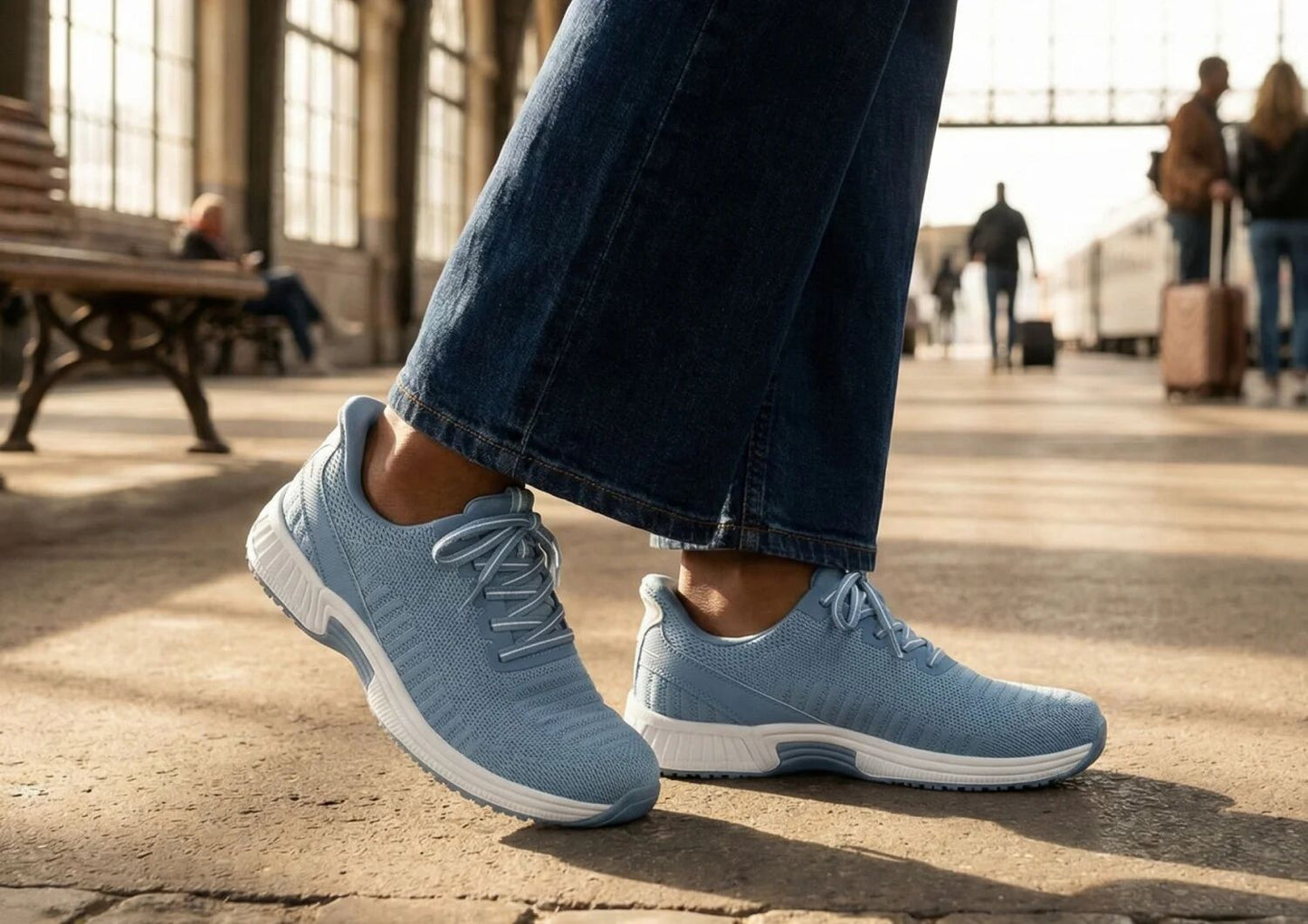 Kita Hands-Free - Blue - Footwear Women Sneakers Stretch