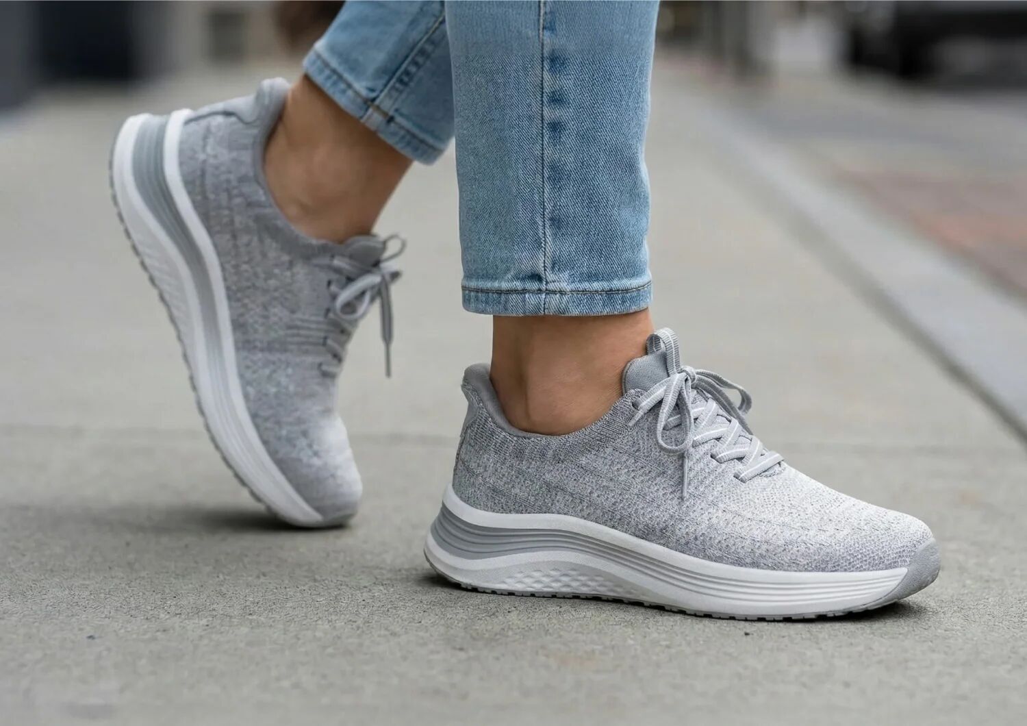 Nira Hands-Free - Light Gray - Footwear Women Sneakers Stretch