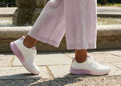 Nira Hands-Free - White/Lavender - Footwear Women Sneakers Stretch