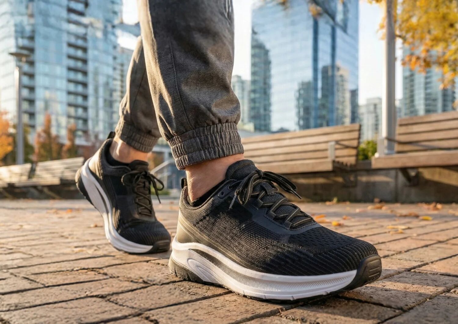 Race - Black - Footwear Men Sneakers Stretch