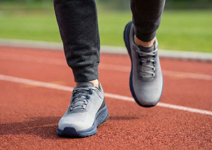 Race - Gray/Navy - Footwear Men Sneakers Stretch