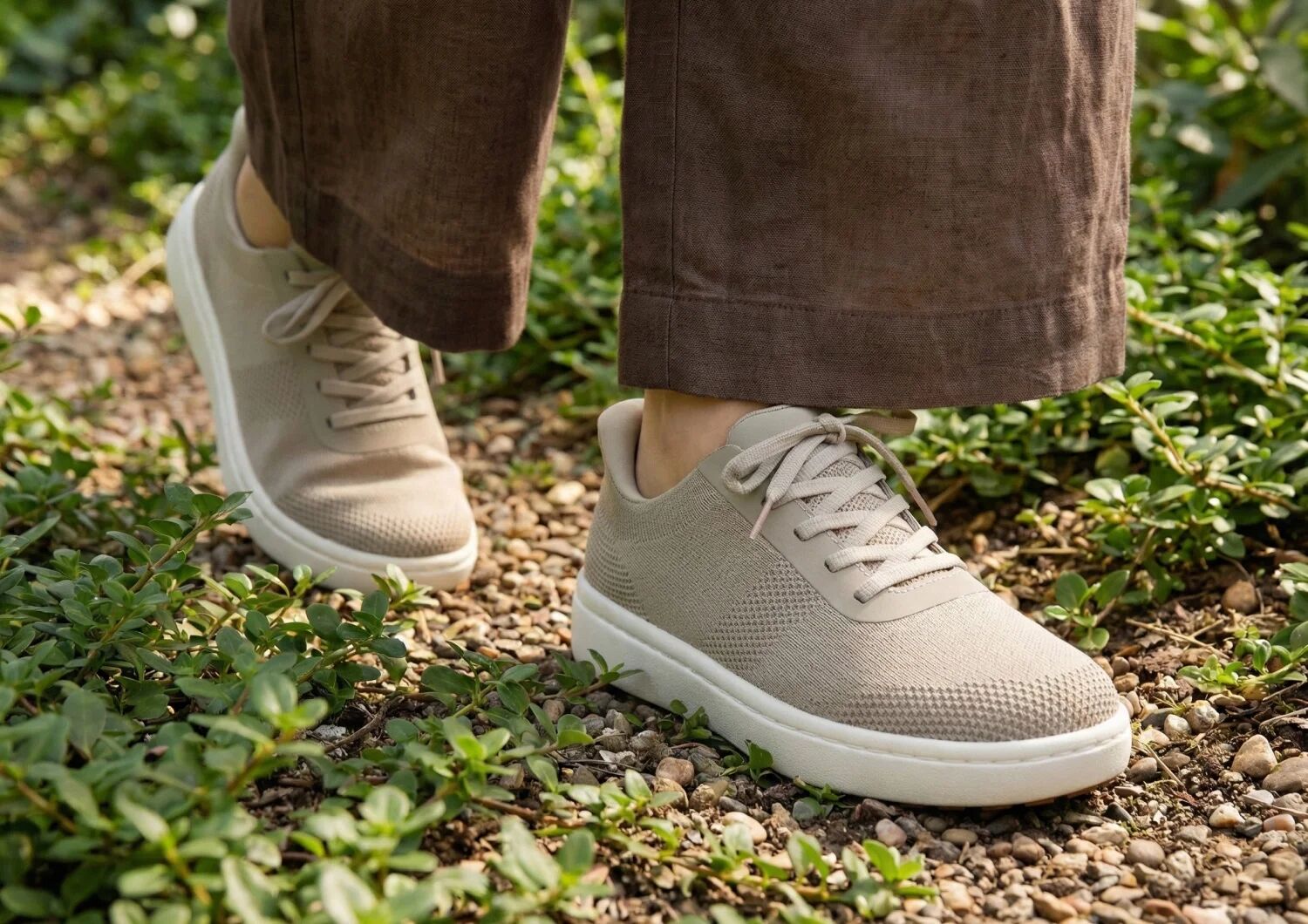Wander Hands-Free Knit - Beige - Footwear Women Sneakers