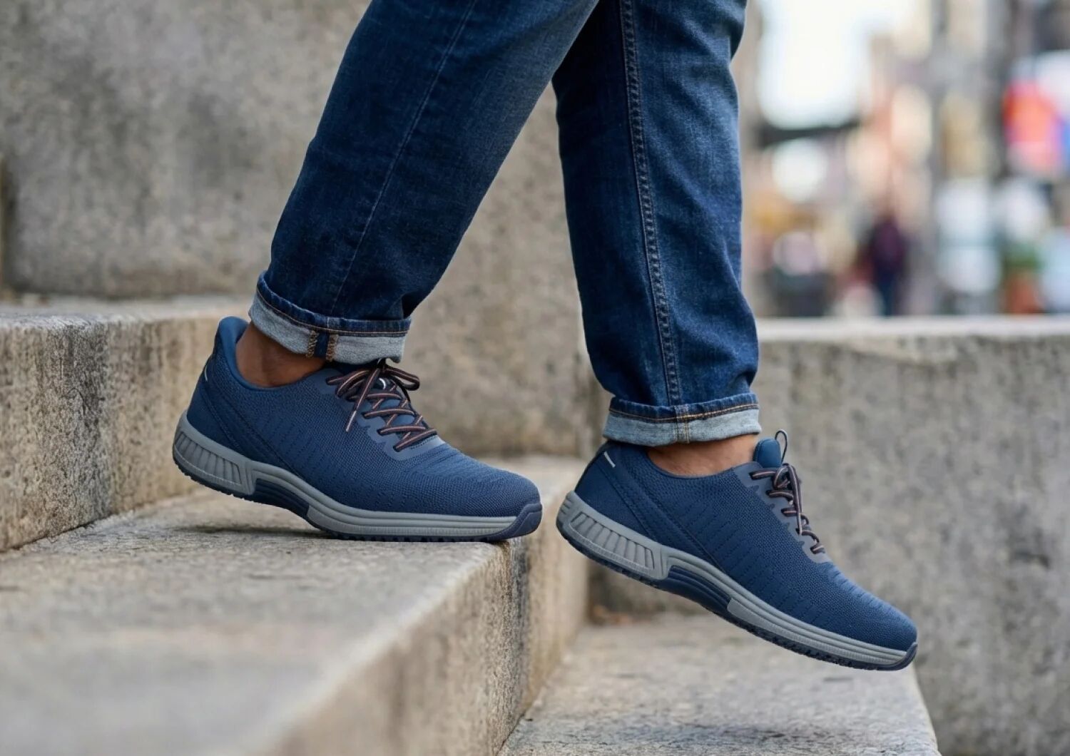 Yari Hands-Free - Navy/Gray - Footwear Men Sneakers Stretch