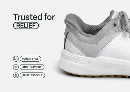 Approach Shot Hands-Free Golf - White/Silver - Footwear Women Sneakers Stretch