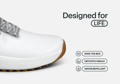 Approach Shot Hands-Free Golf - White/Silver - Footwear Women Sneakers Stretch