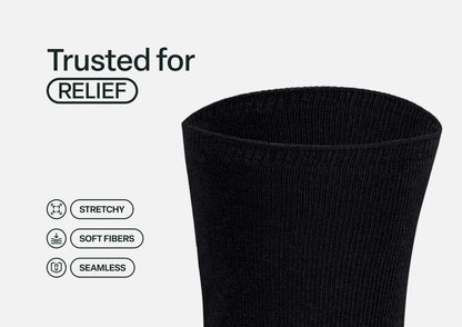 Extra Roomy Diabetic Socks (Thick) - Black - Socks