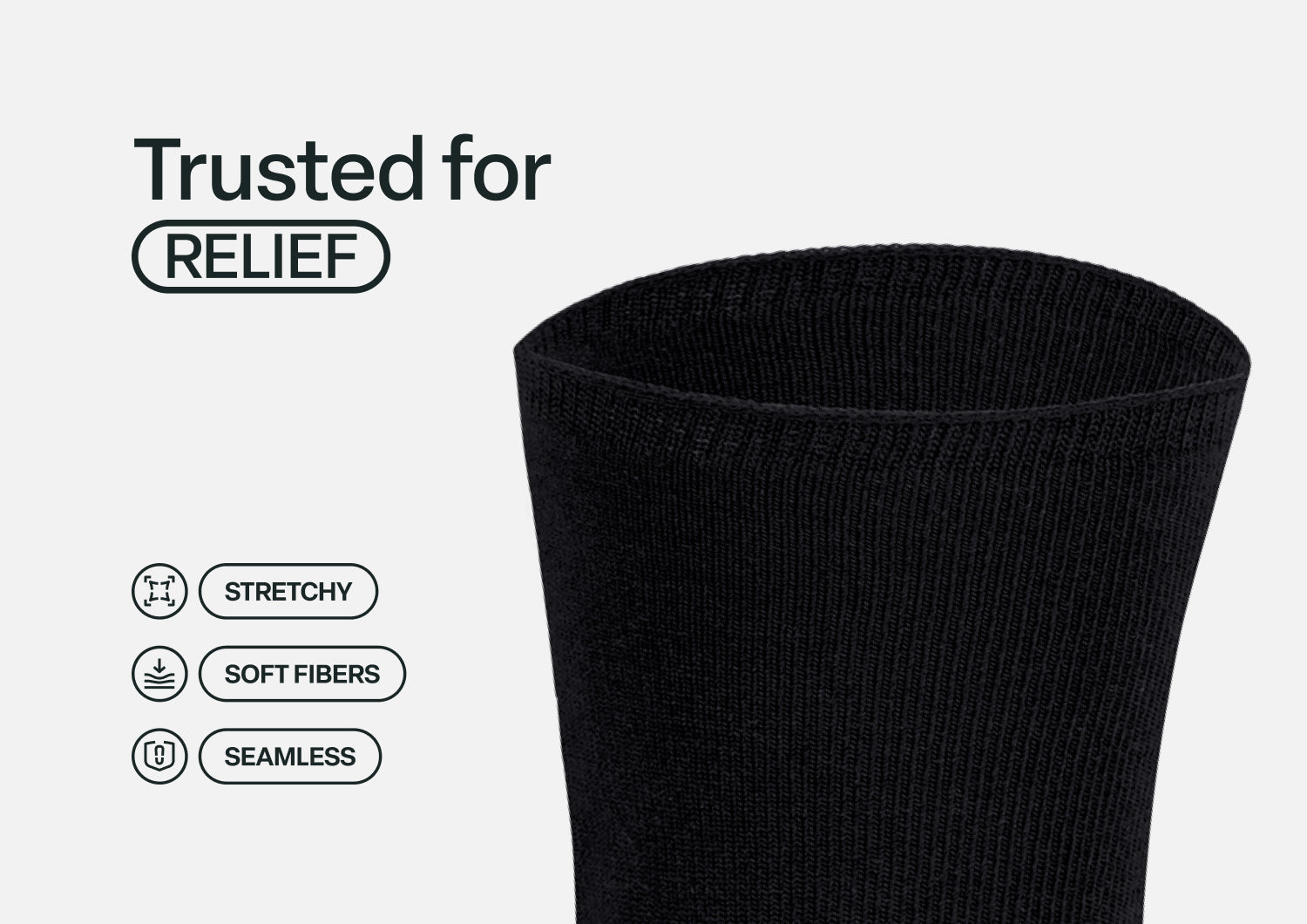 Casual/Dress Diabetic Socks - Black - Socks