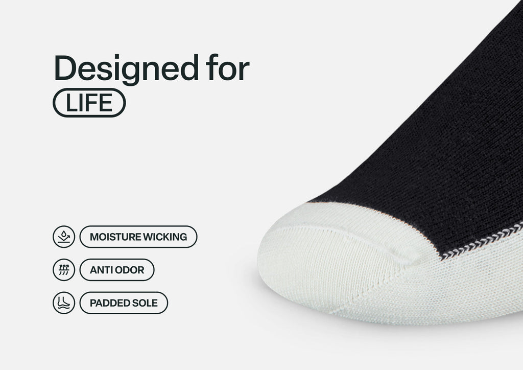 Casual/Dress Diabetic Socks - Black - Socks