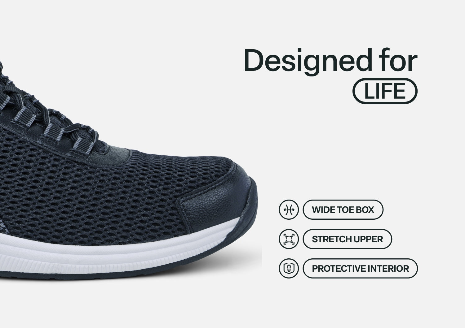 Edgewater - Black - Footwear Men Sneakers Stretch