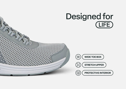 Edgewater - Gray - Footwear Men Sneakers Stretch