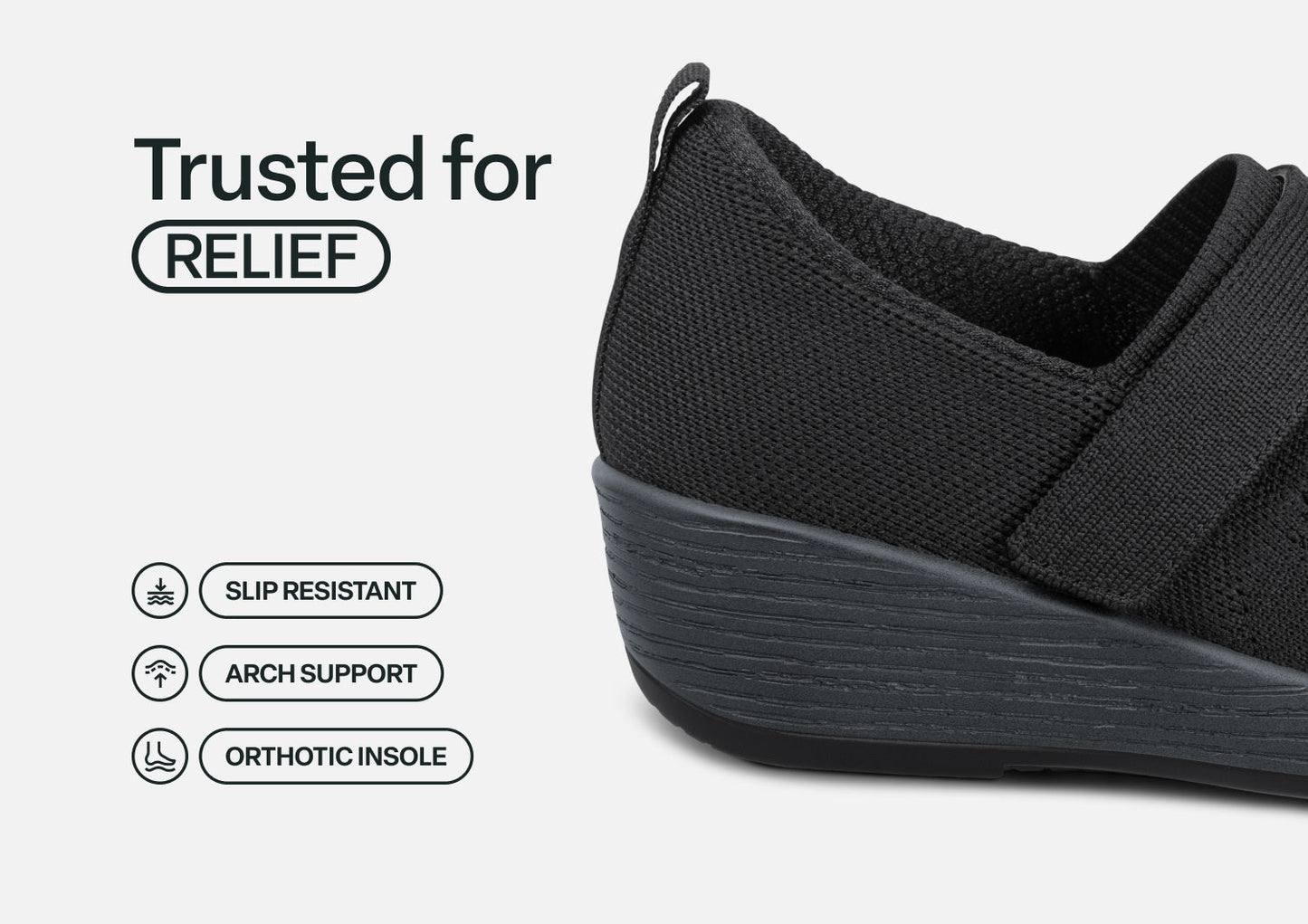 Eve - Black - Footwear Women Casual Stretch