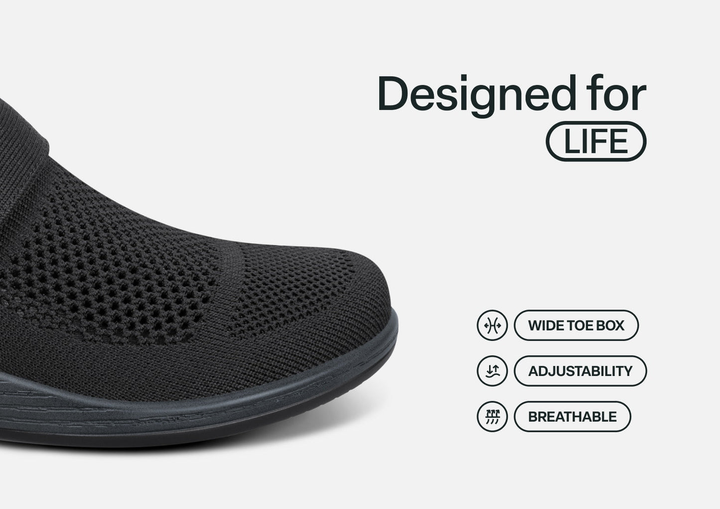 Eve - Black - Footwear Women Casual Stretch