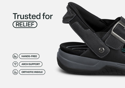 Jupiter Hands-Free - Black - Footwear Men Sandals Heel Strap
