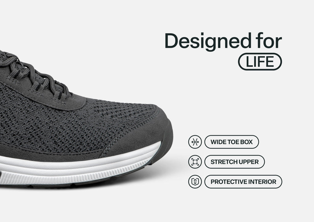 Lava - Dark Gray - Footwear Men Sneakers Stretch