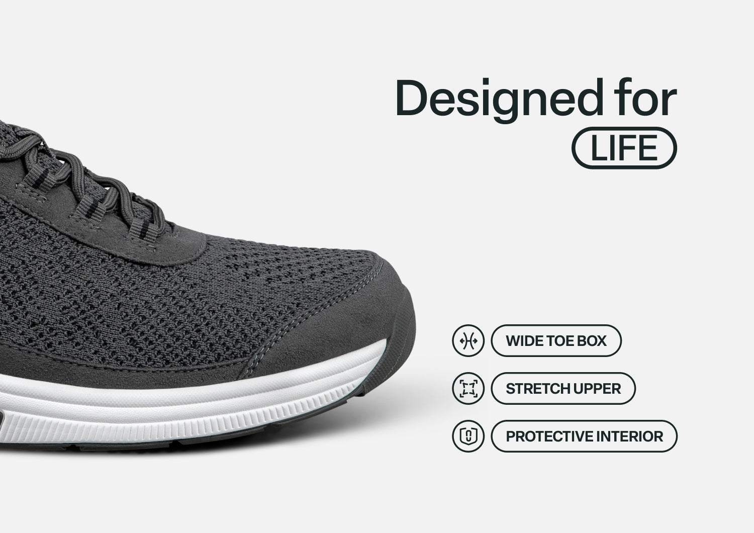Lava - Dark Gray - Footwear Men Sneakers Stretch