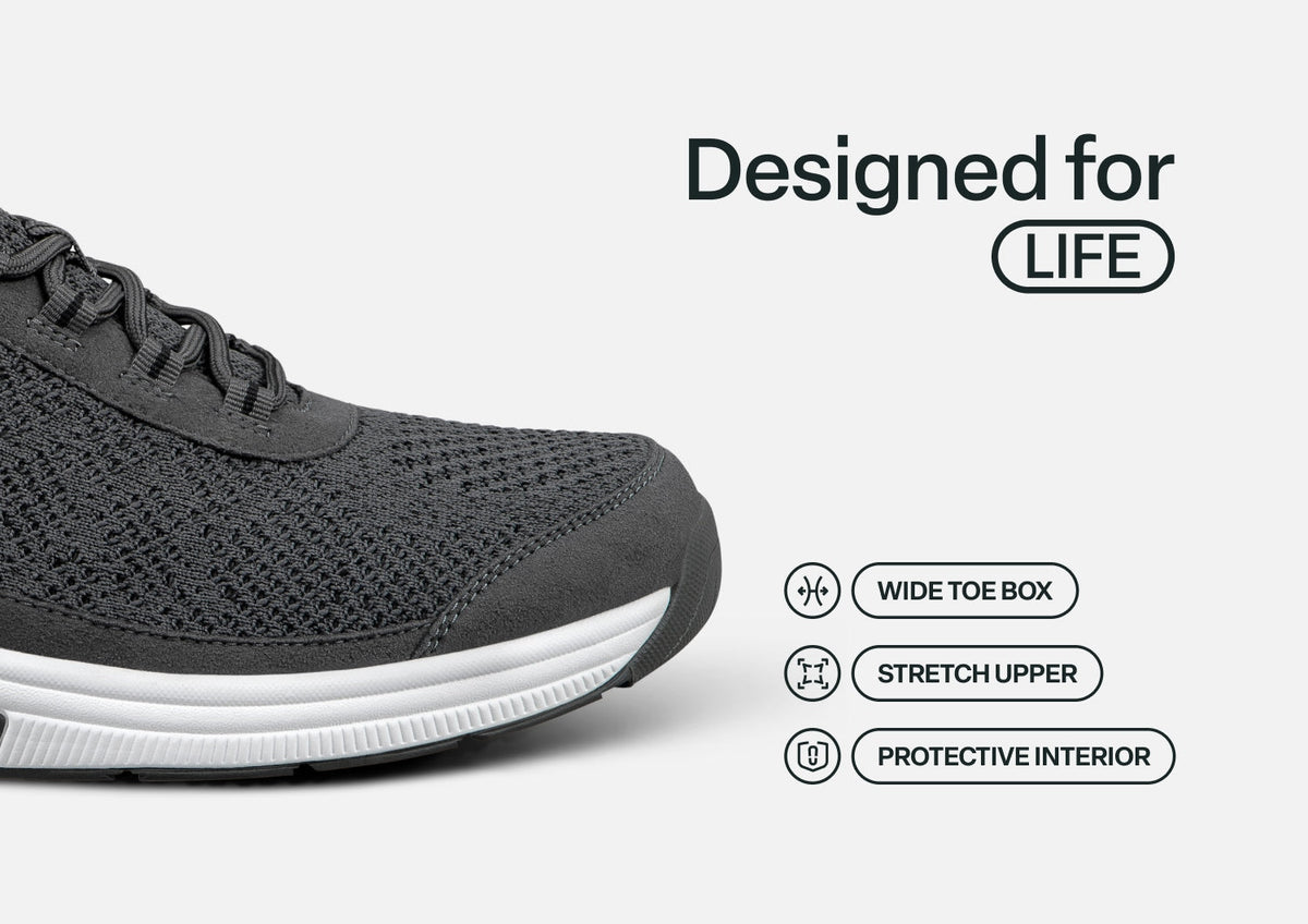 Lava - Dark Gray - Footwear Men Sneakers Stretch