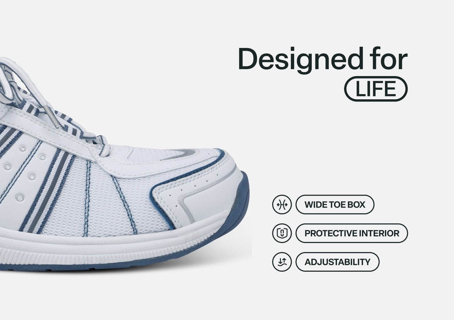 Monterey Bay Tie-Less - White - Footwear Men Sneakers Tie-Less