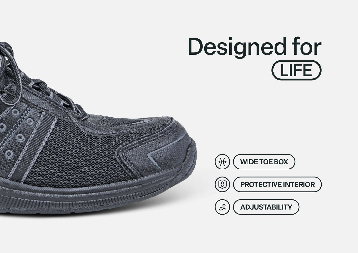 Monterey Bay Tie-Less - Black - Footwear Men Sneakers Tie-Less