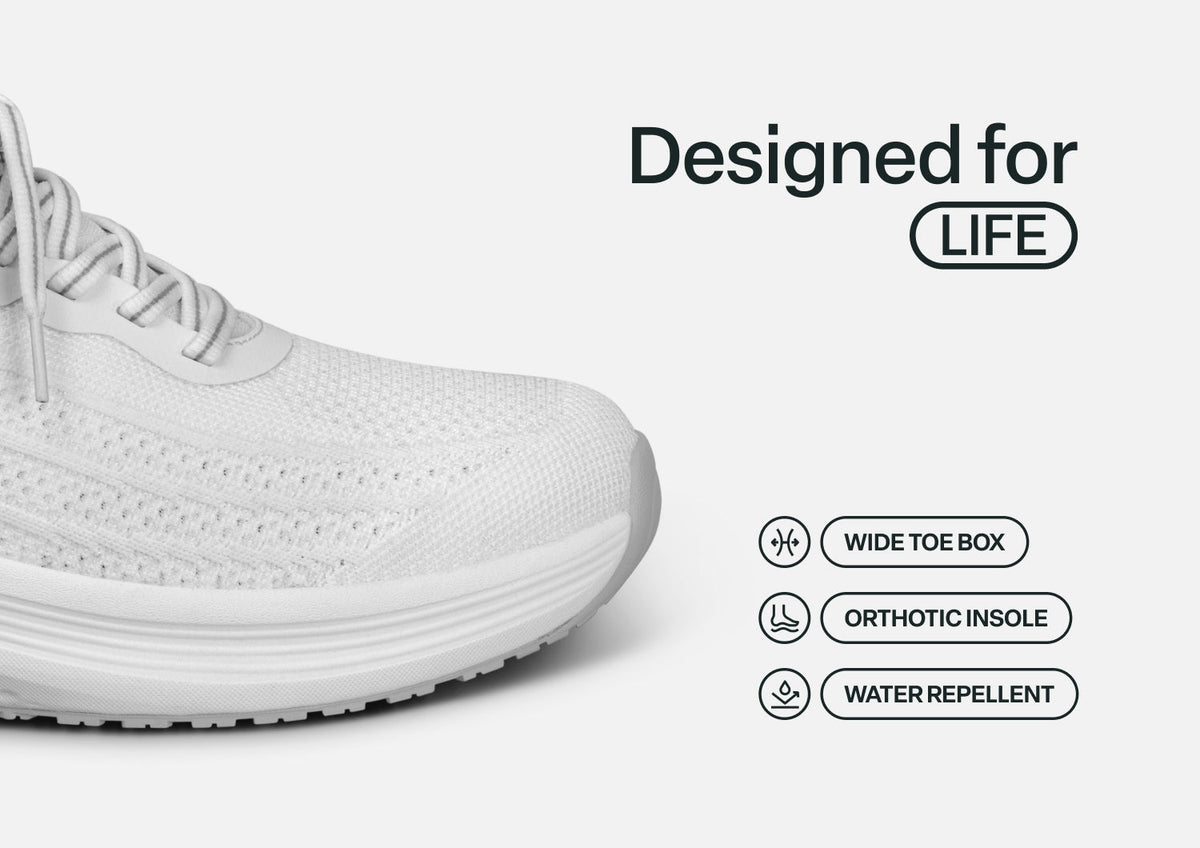 Nira Hands-Free - White - Footwear Women Sneakers Stretch