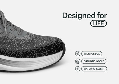 Nira Hands-Free - Black/Gray - Footwear Women Sneakers Stretch