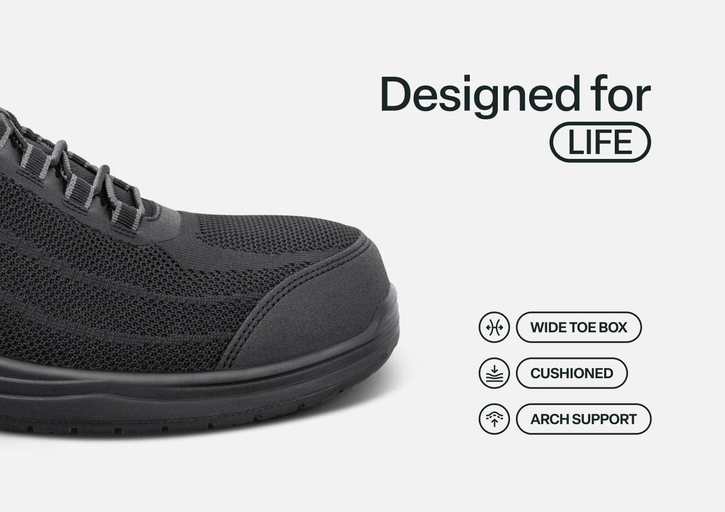 Onyx Hands-Free Work Shoes - Black - Footwear Men Work