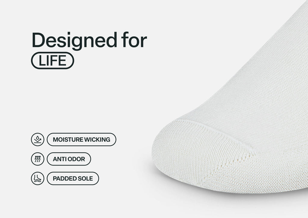 Extra Roomy Diabetic Socks (Thick) - White - Socks