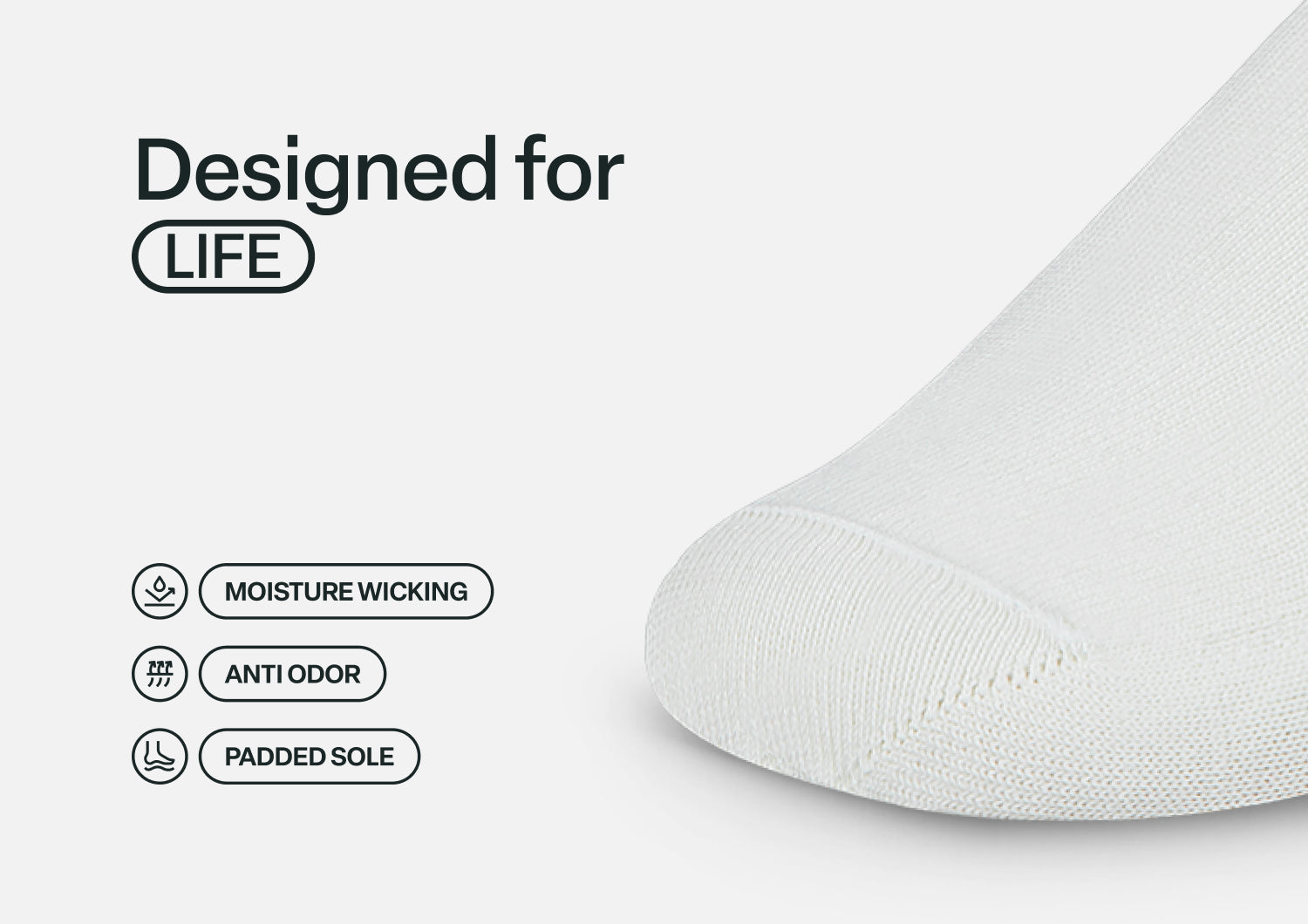 Extra Roomy Diabetic Socks (Thick) - White - Socks