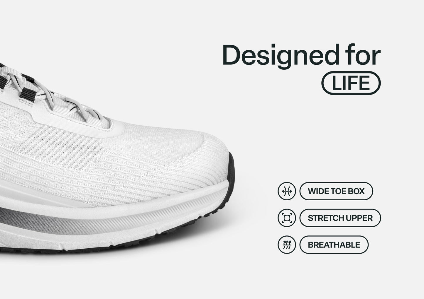 Race - White - Footwear Men Sneakers Stretch