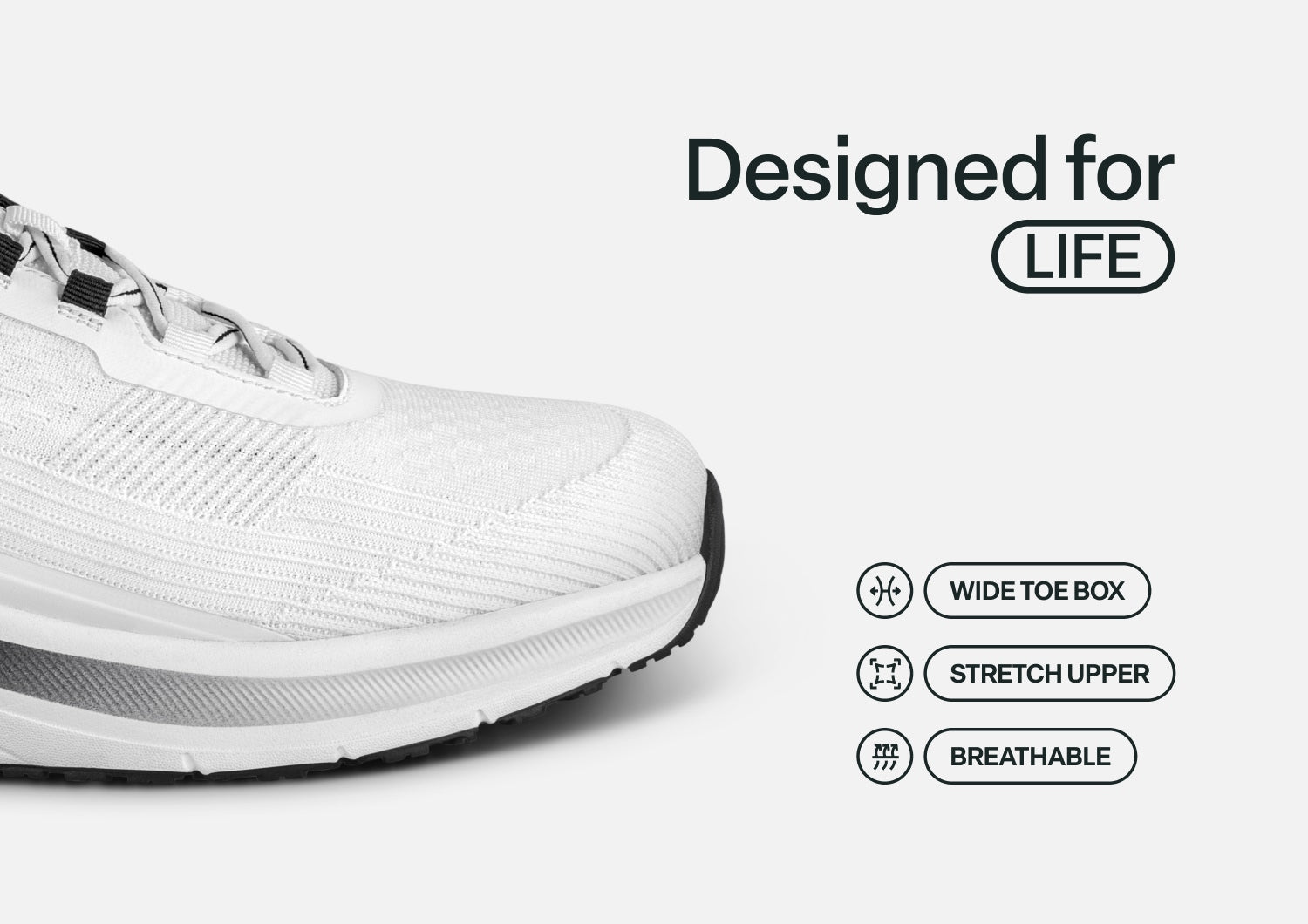 Race - White - Footwear Men Sneakers Stretch