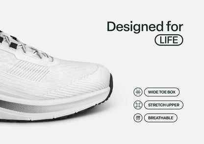 Race - White - Footwear Men Sneakers Stretch